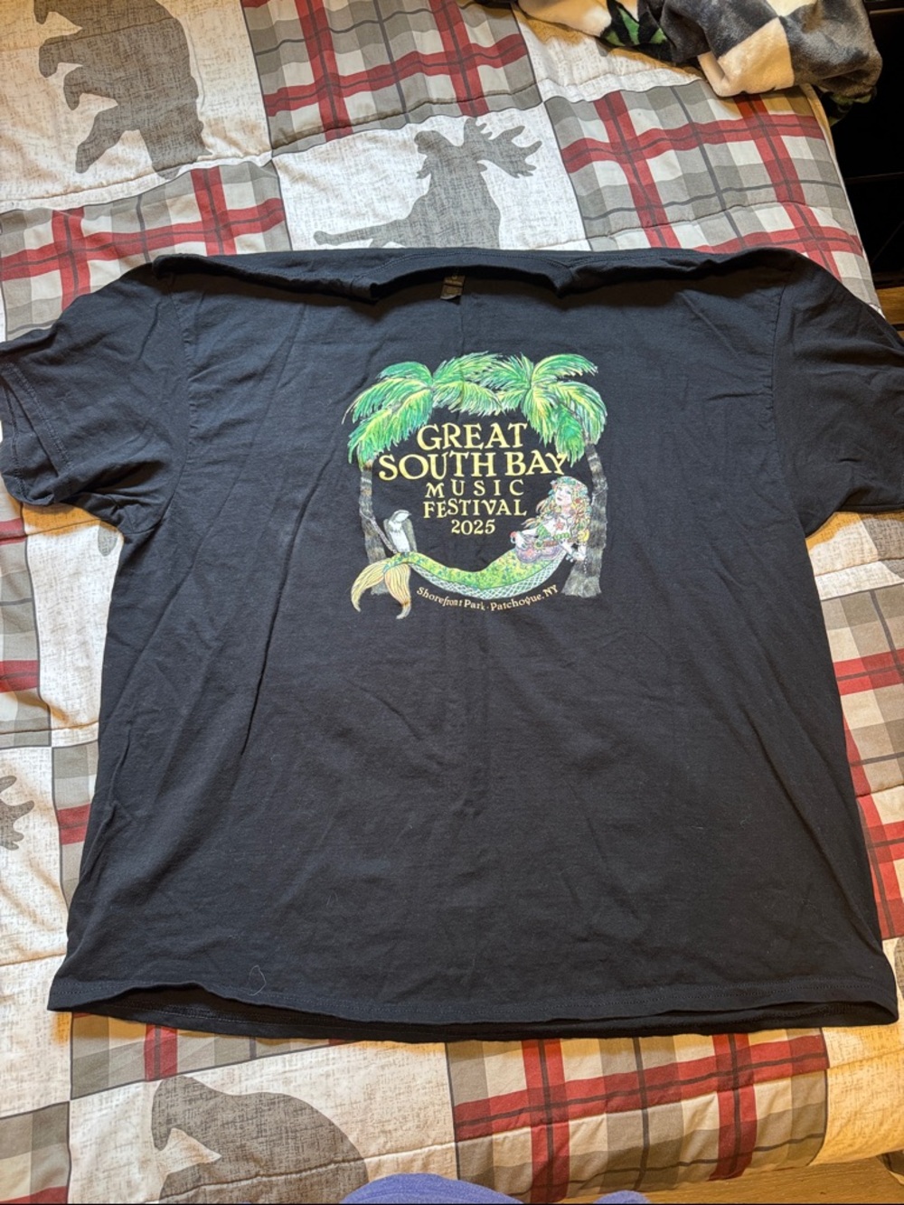 Great South Bay Music Festival 2025 Black Graphic Tee